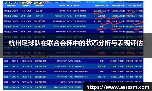 杭州足球队在联合会杯中的状态分析与表现评估